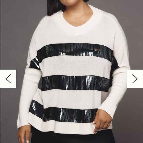 NWT Maeve Cashmere Sequin Sweater - Picture 9 of 9